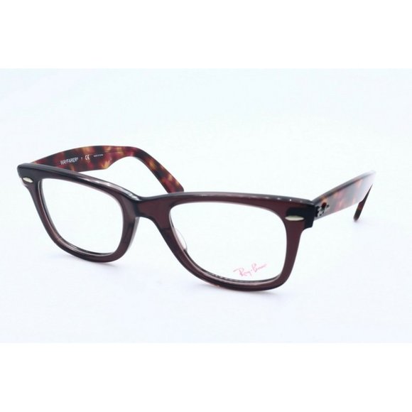 New Ray Ban RB 5121 5628 Square Opal Brown Eyeglasses Demo Lenses 50mm